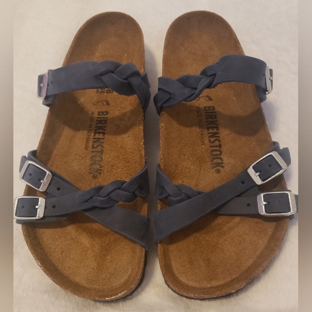 Blue Braided Franca Birkenstock Sandals